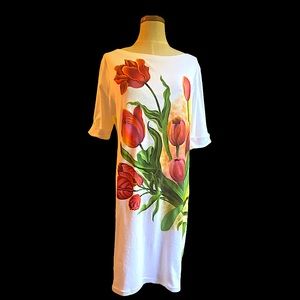 Tulips Hand Painted on a NEW Dress